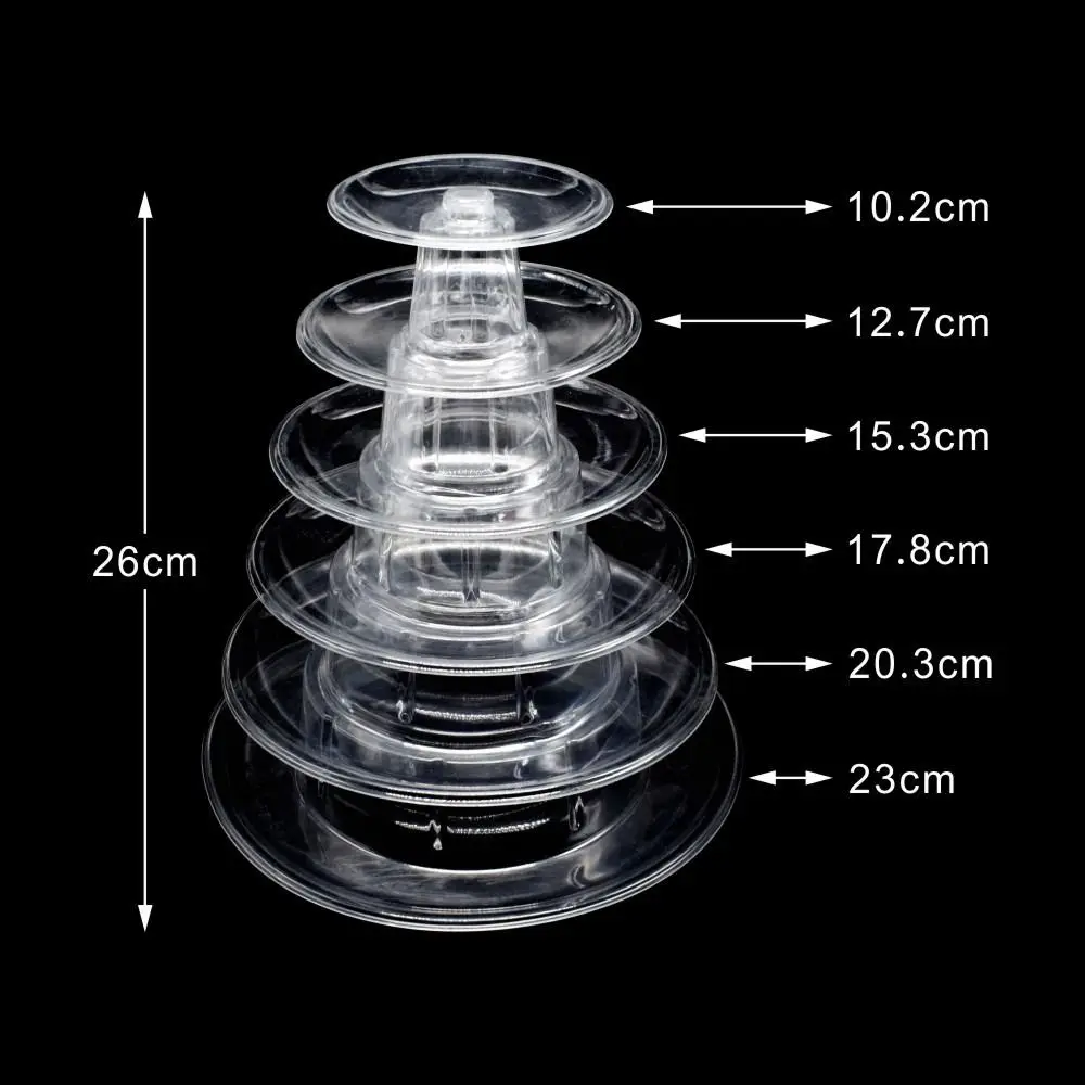 Easy Cleaning Food Grade Cupcake Tower Rack Clear Reuseable Macaron Display Stand PET Material Cake Placing Rack Cake Tools