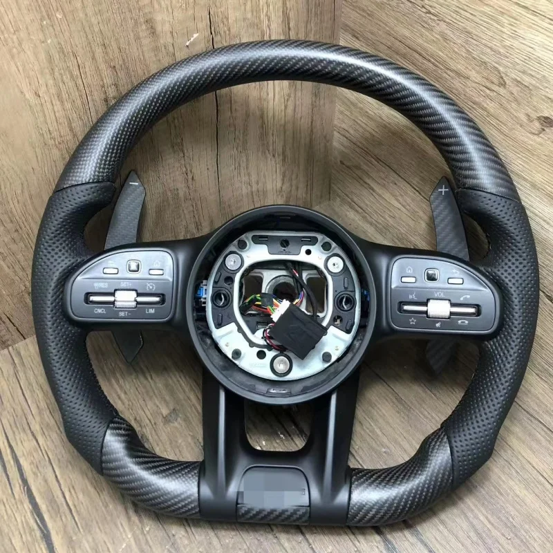 

Custom Car Interior Accessories Alcantara Carbon Fiber Steering Wheel for benz AMG W204 W205 C63AMG C43 2015-2018