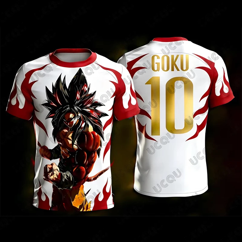 2026 Dragon Ball Anime Goku 10 Print Special Football Jersey For Men Women T-shirt Summer Sports Cosplay Tees Casual Kids Tops