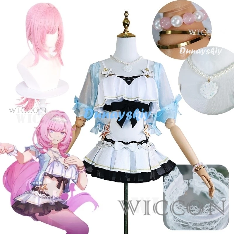 

Honkai Impact 3rd Elysia Cosplay Summer Swimsuit Elysia Women Cosplay Costume Anime Party Sweet Cute Role Play Uniform Cloths