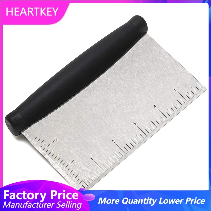 

Stainless Steel Bread Dough Cutter Bench Dough Scraper With Ruler