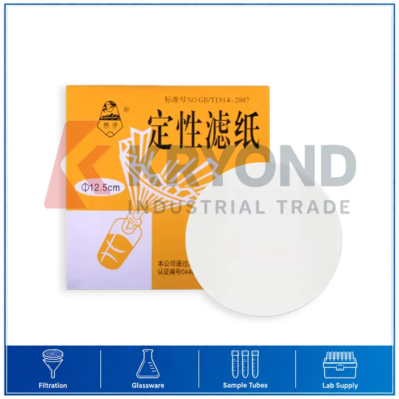 Qualitative Filter Paper Circular Fast Medium Slow Filtration Sheet 7cm 9cm 11cm 12.5cm 15cm 18cm 200pcs Application Series Pack