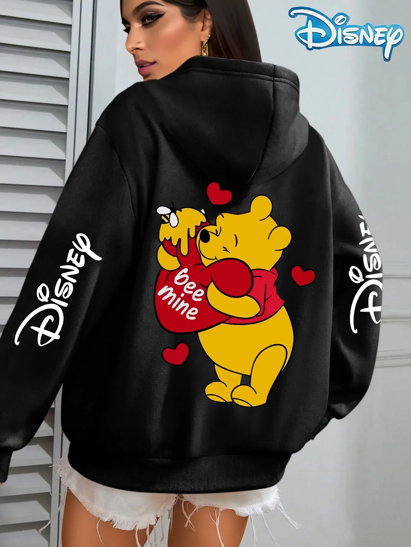 

Женская толстовка с капюшоном Disney Winnie The Pooh 2026 — унисекс, осенне-зимняя флисовая толстовка с капюшоном для повседневного использования на открытом воздухе, на любой случай