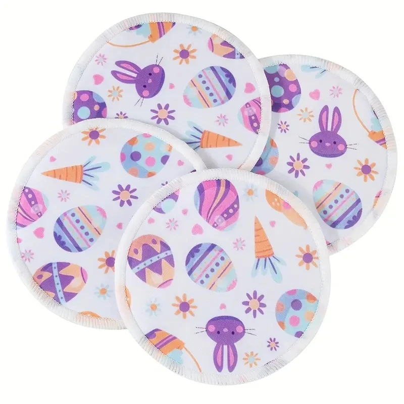 

2 пары многоразовых прокладок для кормящих мам из бамбукового волокна, приятных для кожи, послеродовых, моющихся, аксессуар для грудного вскармливания