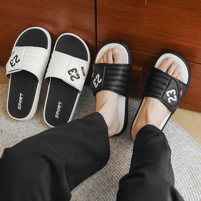 

Men's Slippers Summer New Style Sandals EVA Lightweight Adult Green Thick Soled Beach Shoes Outdoor Anti Slip Open Toe Sandals