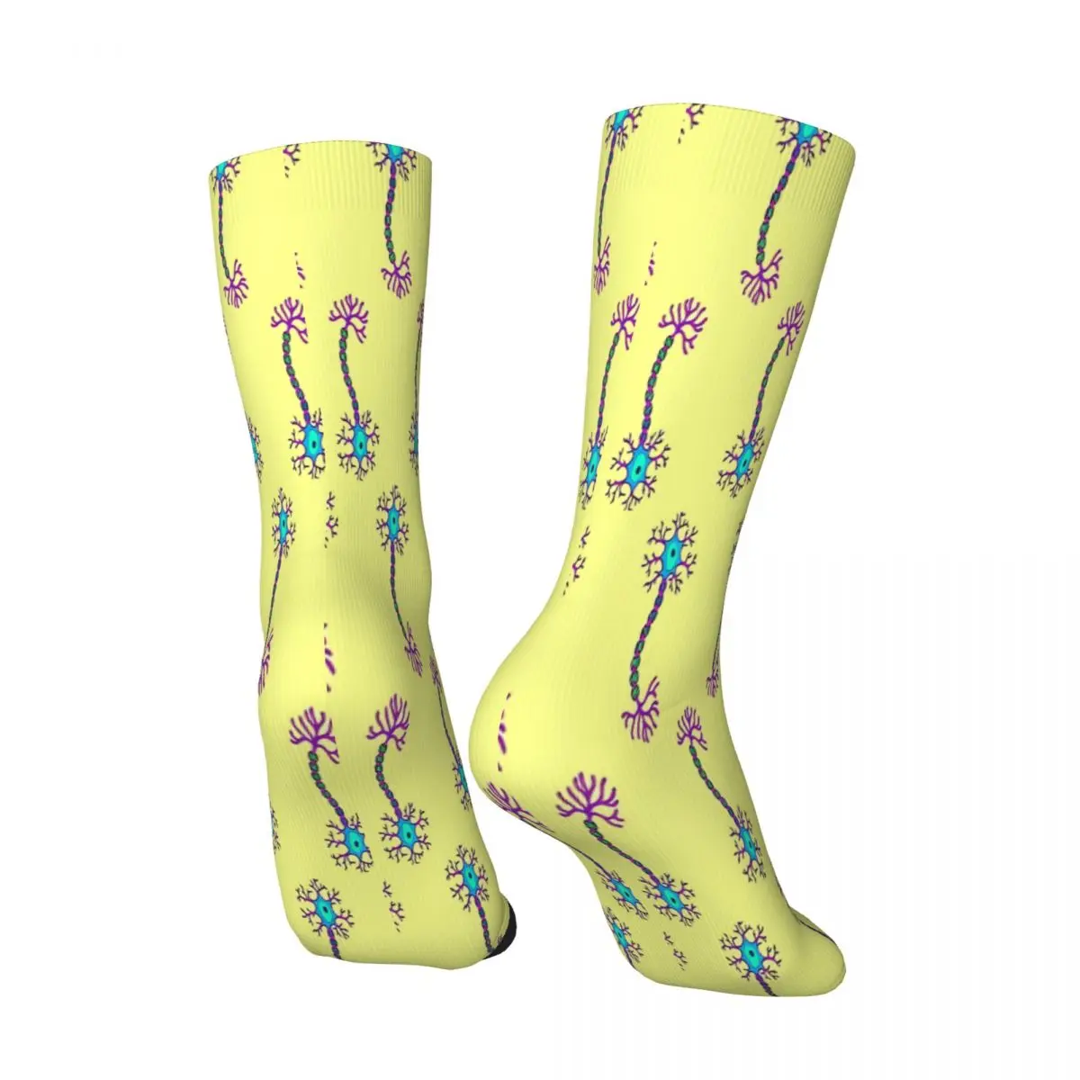 Brain Neuron Pattern Sciency Sock Socks Men Women Polyester Stockings Customizable Sweetshirt