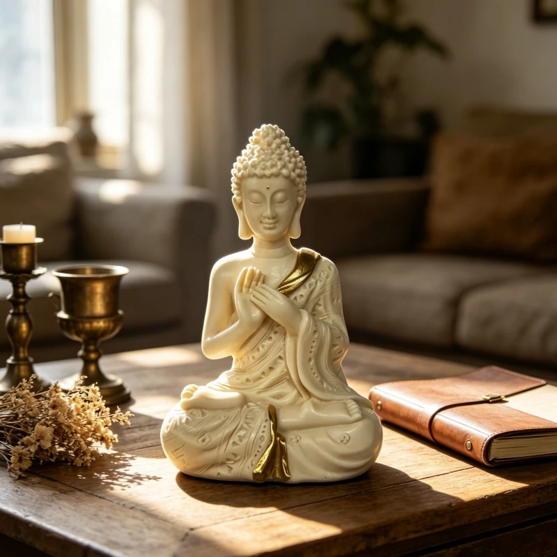 Resin Buddha Meditation Home Decor Statue