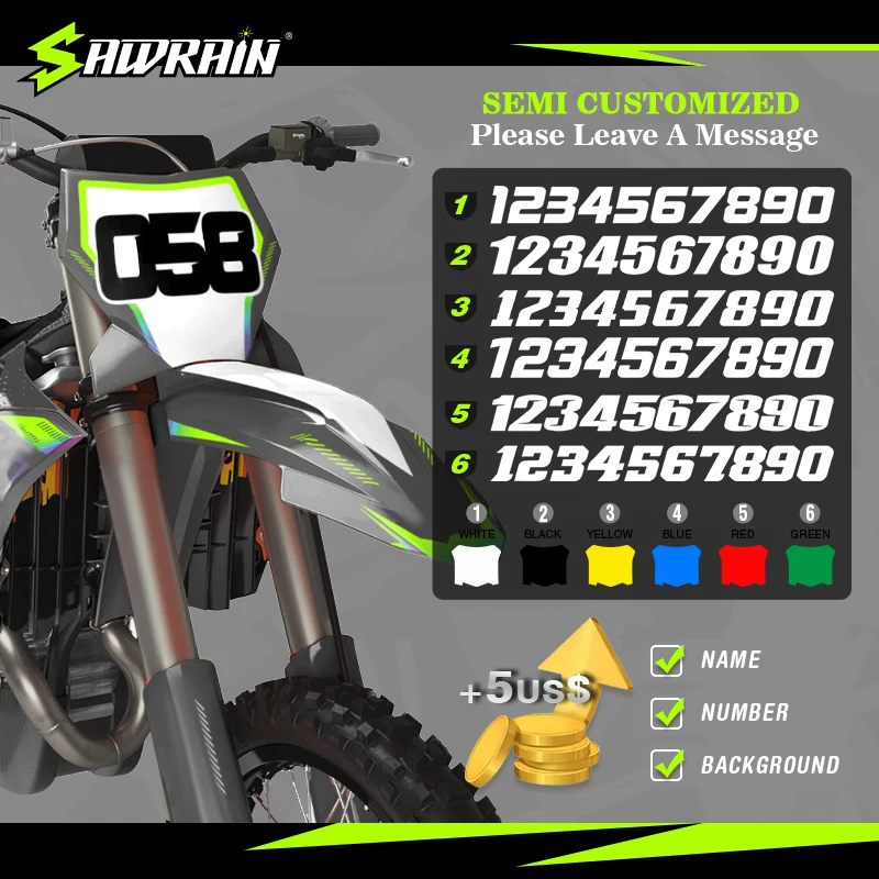 Sawrain Motorcycle Graphics Backgrounds Decal Stickers Kits for YAMAHA 96-01YZ125 250 01