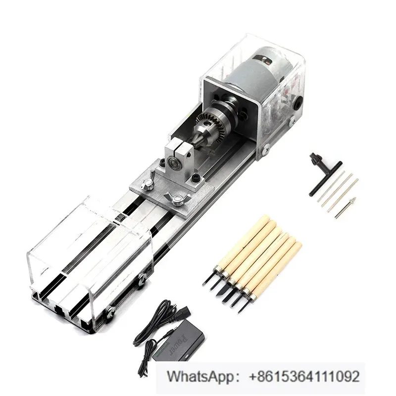 DC12-24V 96W Mini Lathe Beads Machine Woodwork DIY Lathe Standard Set