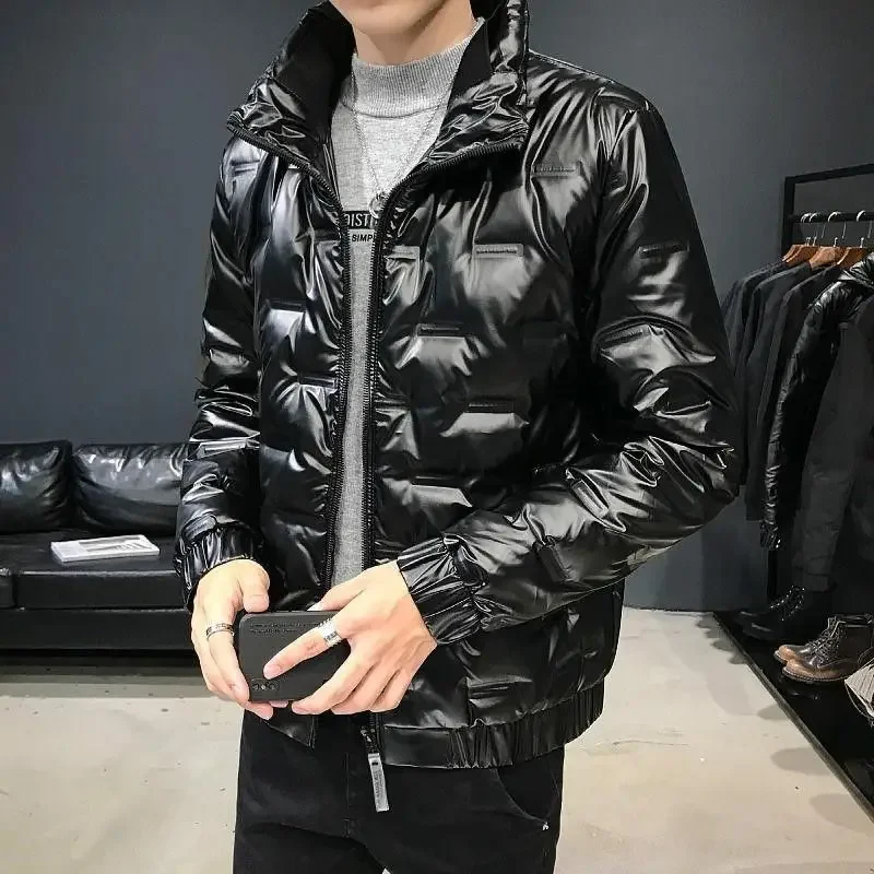 Thick Quilted Padded Jacket Man Stand Collar Warm Novelty In Luxury Designer Harajuku Fast Delvery New Cold Winter Coat for Men