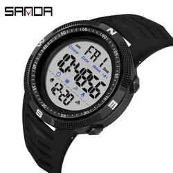 2022 New Digital Men Sports Fashion Watch Calendar Chronograph Alarm Clock 50M Waterproof Military Wristwatch Relogios Masculino