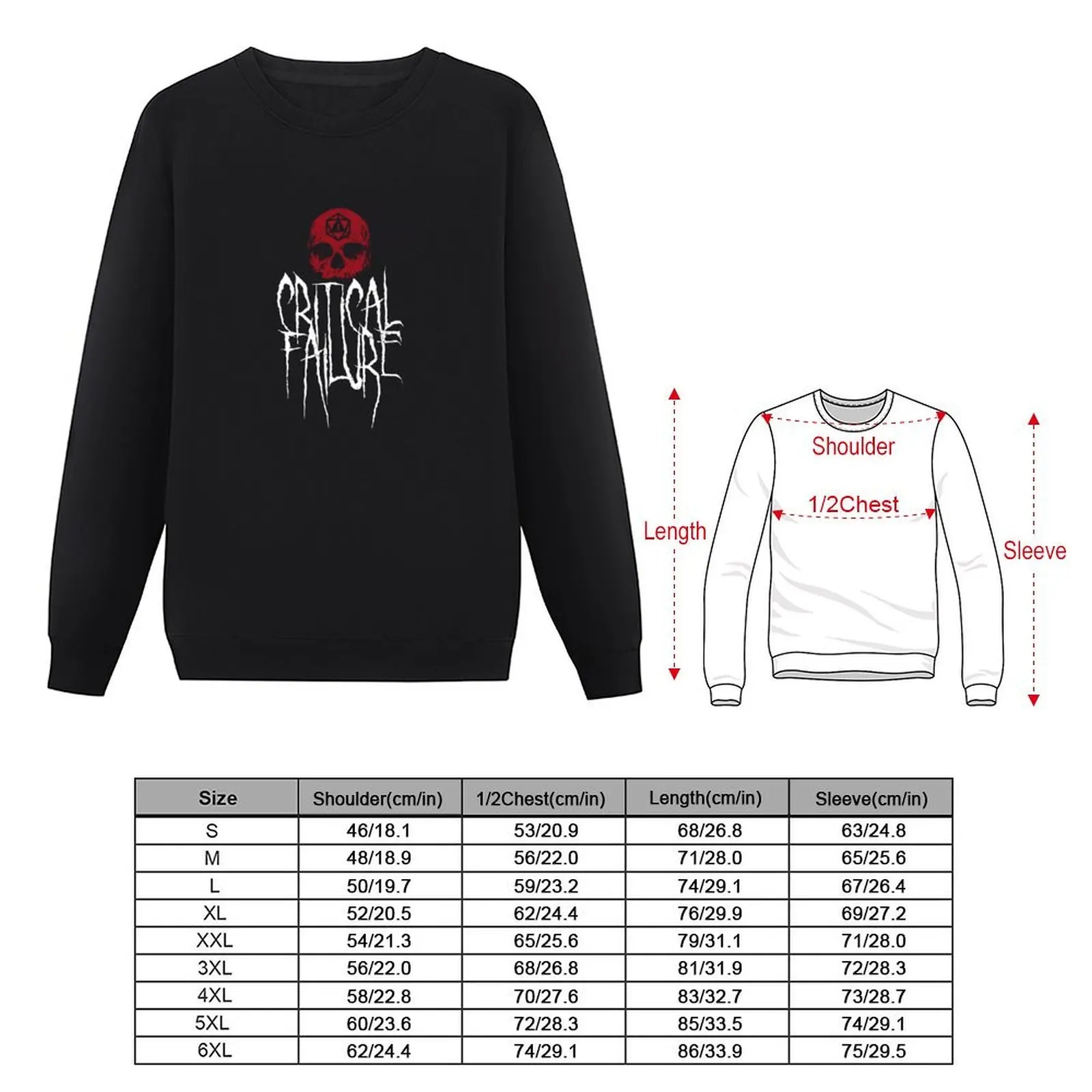 Critical Failure RPG Skull Pullover Koreaanse kleding Koreaanse stijl kleding winterkleding herenkleding sport sweatshirt man