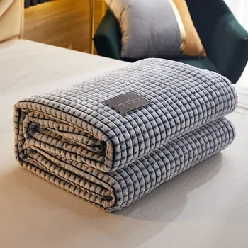 Blanket thickened bed flannel coral fleece blanket single towel quilt sofa blanket air conditioning blanket