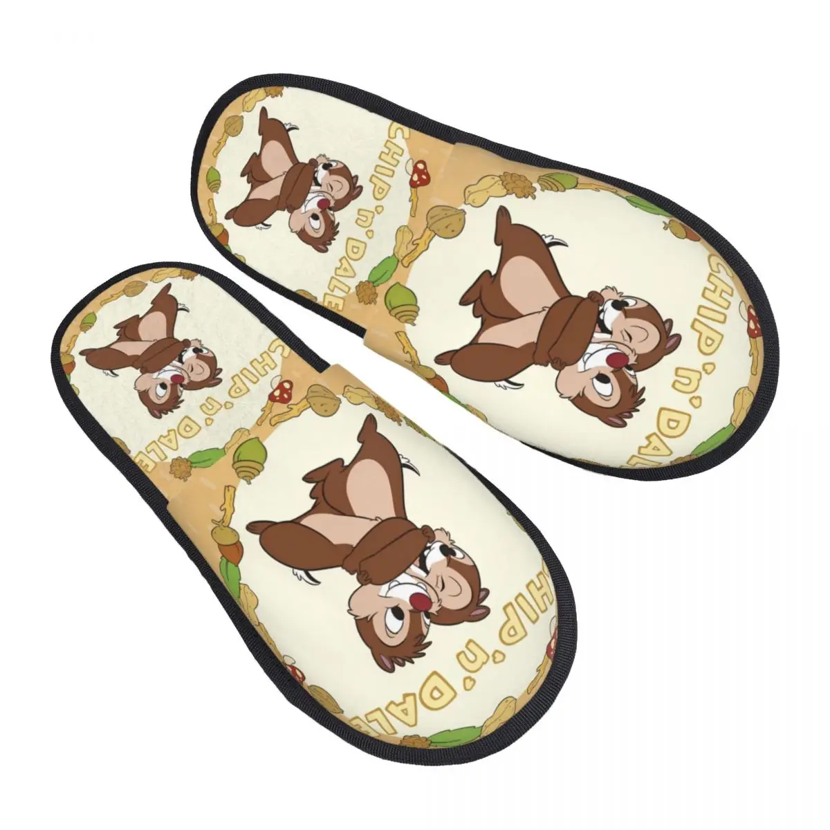 

Изготовленные на заказ мягкие тапочки Chip 'n' Dale с эффектом памяти, женские милые мультяшные спа-домашние туфли
