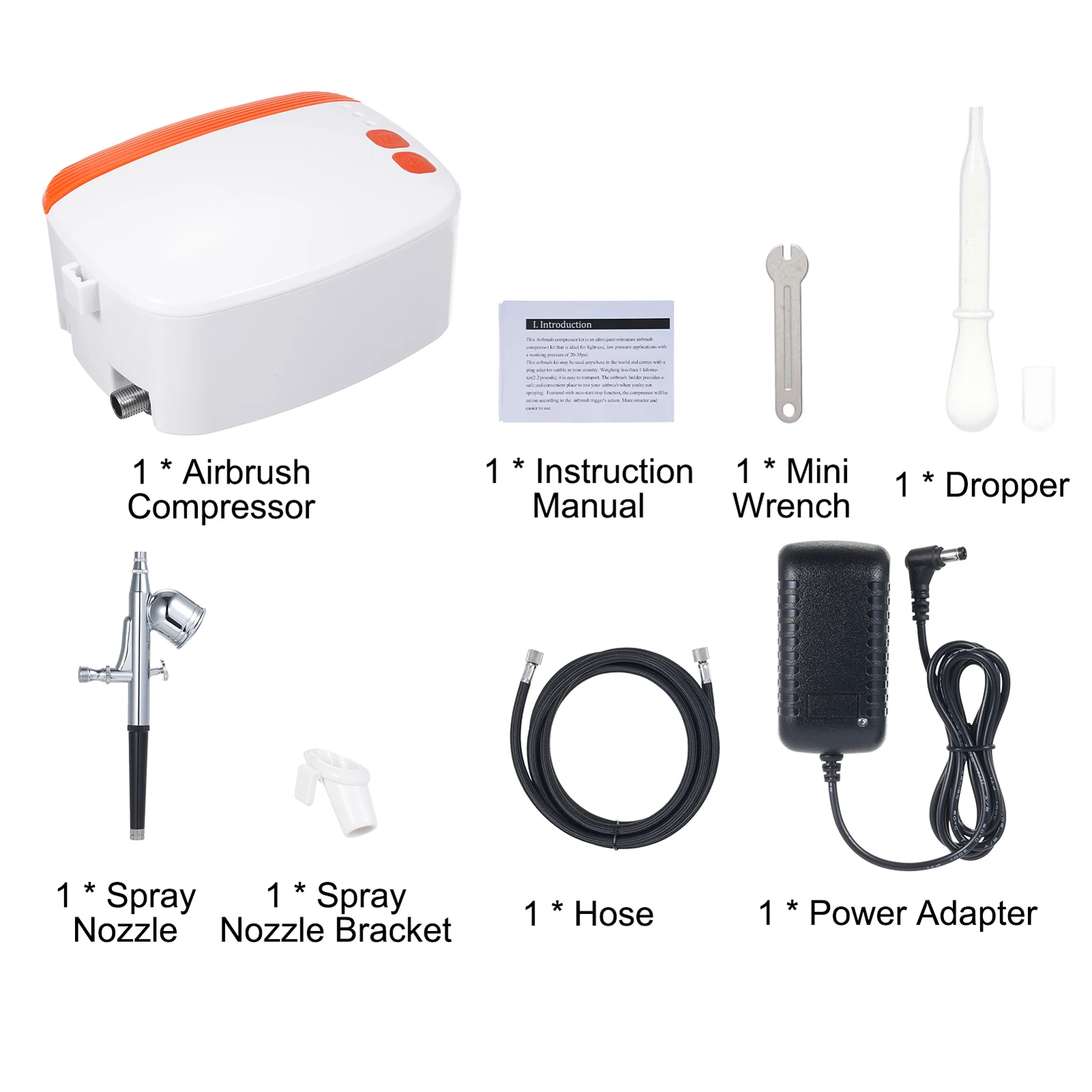 Airbrush Compressor Kit with Mini Airbrush for Painting Model Making Cake Decoration and Art Drawing Creative tools
