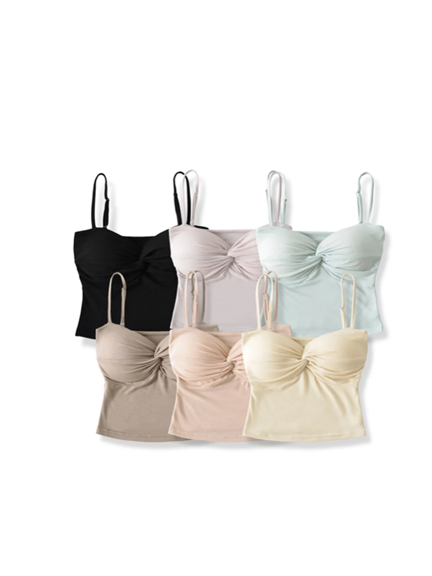 Sexy Pure Desire Anti-Light Brustpolster Ort Bal Basisschicht gefaltetes, faltiges Trägeroberteil für Damen, trendige Damenweste