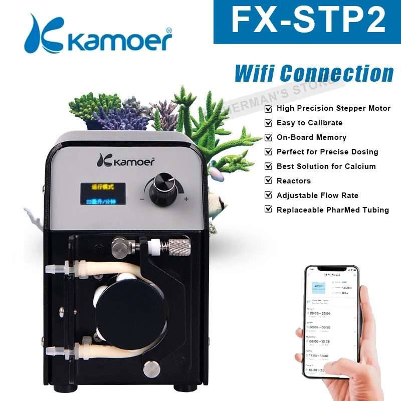 Kamoer FX-STP2 WIFI PerIstaltic Continuous Duty Dosing pump Reef Aquarium Calcium Reactor Circulation Pump Self-Priming Pumps