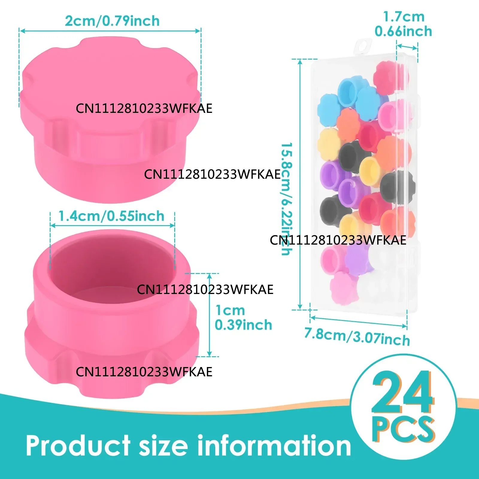 24pcs Glass Vials Protective Vial Caps Leak-Proof Dust-Resistant Lids Cover for Flip Off Caps 3ml Vials for Injection Easy to Cl