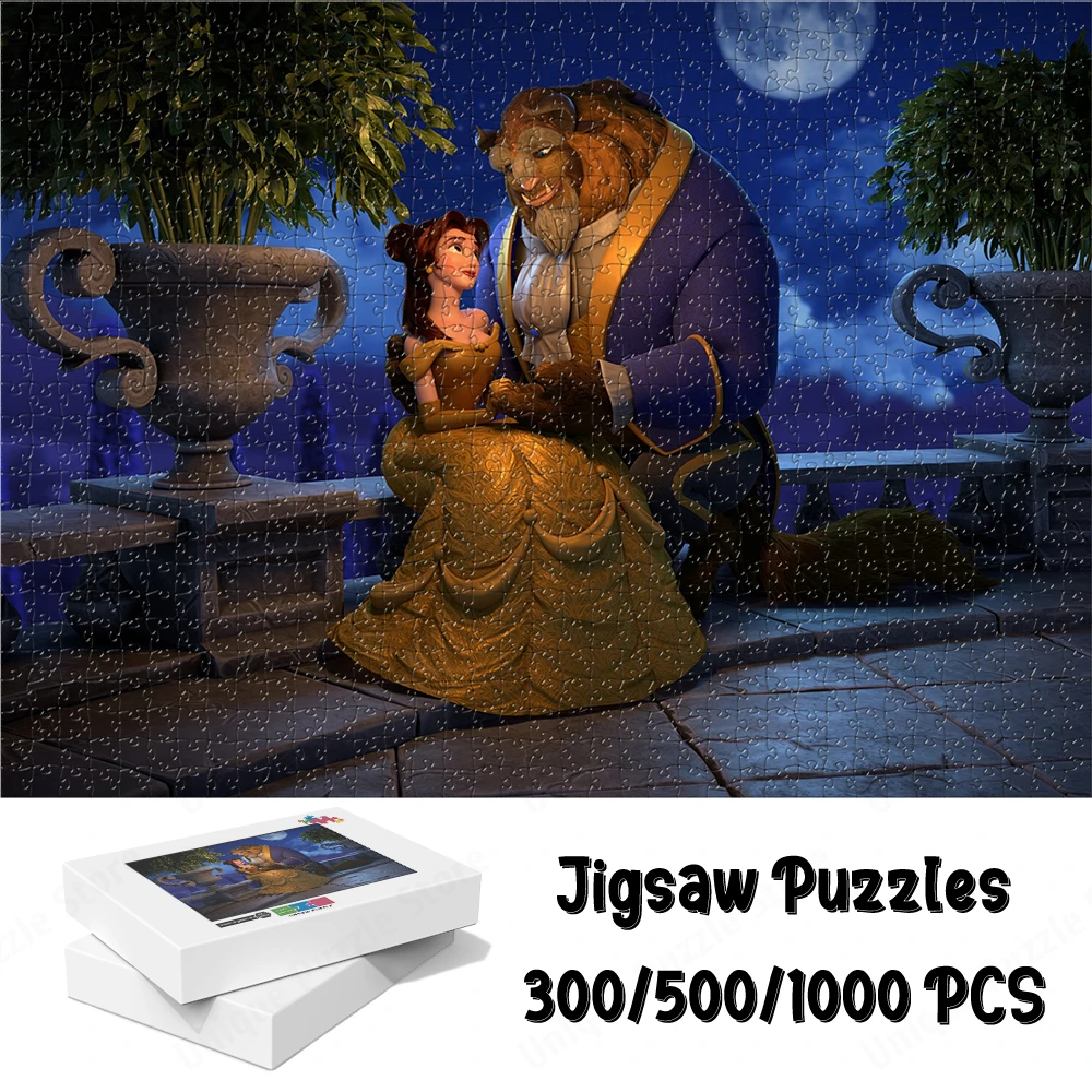 

Beauty and The Beast Scene Large Adult Jigsaw Classic Walt Disney Cartoon Series Jigsaw Puzzles Princess Belle Puzzle for Family