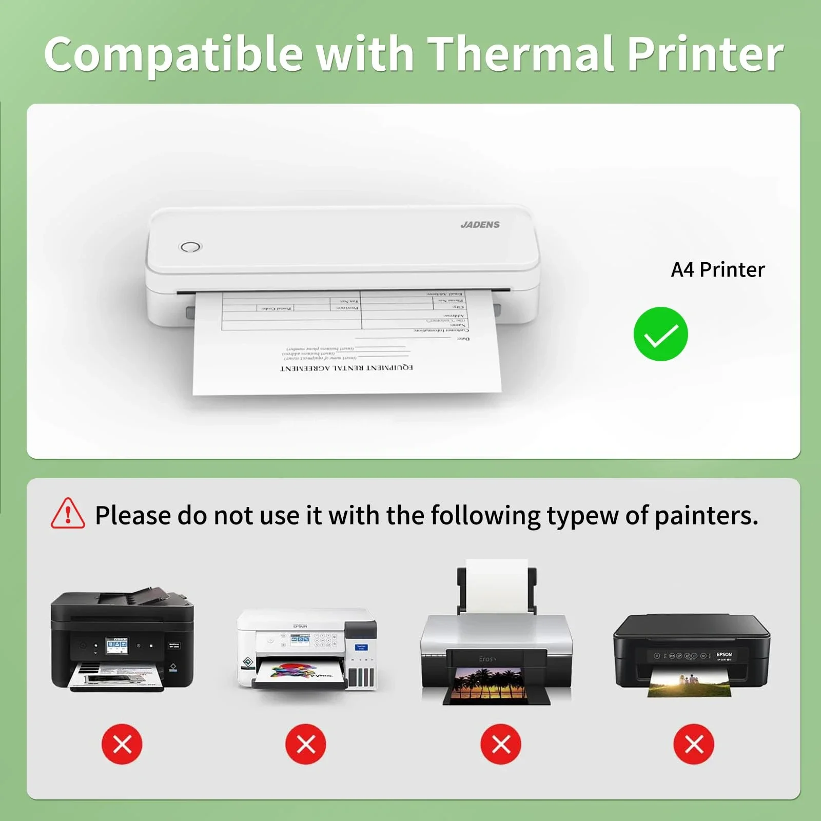 A4 Thermal Paper 20 Rolls Thermal Printing Paper 210*30mm for A4 Wireless Bluetooth A40/X8 Printer Paper Roll