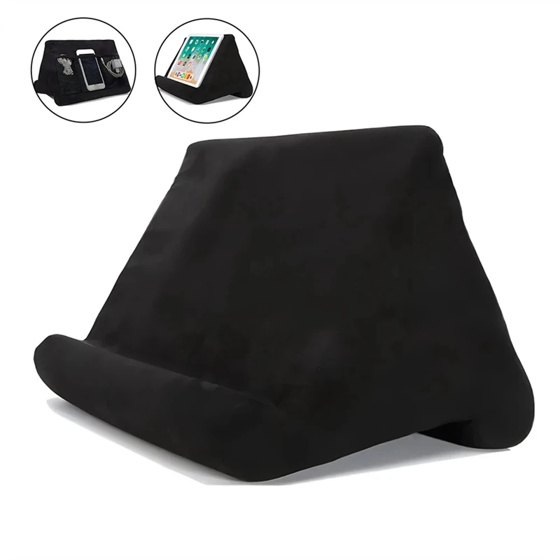 Sponge Pillow Tablet Holder For Tablet Holder Mobile Phone Support Pillow Multi-Angle Reading Stand Easy To Use Black