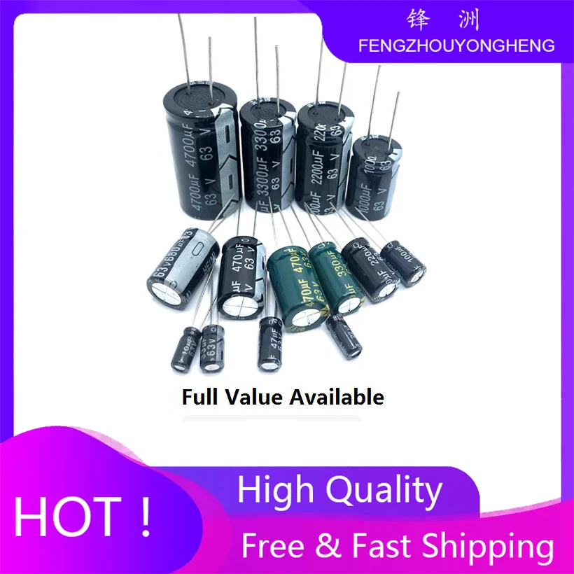 5PCS 10UF 15UF 22UF 33UF 47UF 68UF 82UF 100UF 150UF 450V Aluminum Electrolytic Capacitor 1UF 2.2UF 4.7UF 3.3UF 400V 4.7UF 6.8UF