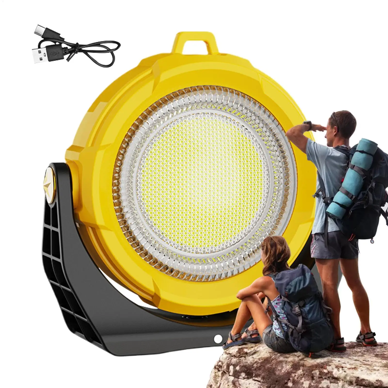 

Rechargeable Work Light RGB Work Light Magnetic Waterproof Bright Solar LED Lamp Multi-mode For Workshop Camping Job Site