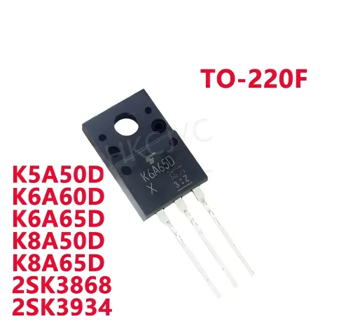 10/PCS Nuevo Transistor de Efecto de Campo MOS K5A50D K6A60D K6A65D K8A50D K8A65D 2SK3868 K3868 2SK3934 K3934 TO-220F Envío Inmediato