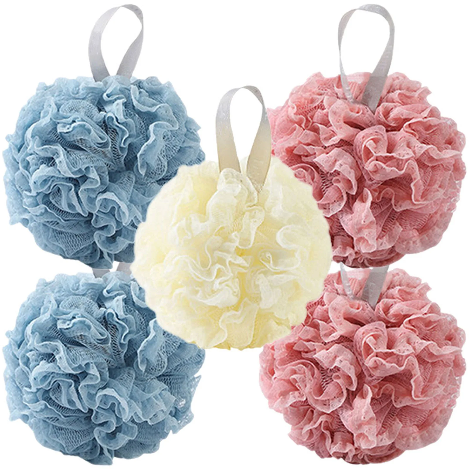 

1Set Lace Shower Bathing Ball Adorable Design Body Scrubbers Random Color Exfoliating Dead Skin Removal Massage Bath Sponge