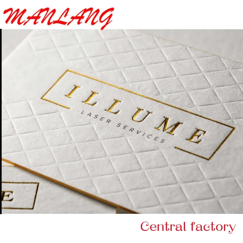 Custom  Customized White Design Business Card Gold Foiled & Embossed Business Card Personal Minimalist Visiting Name business ca