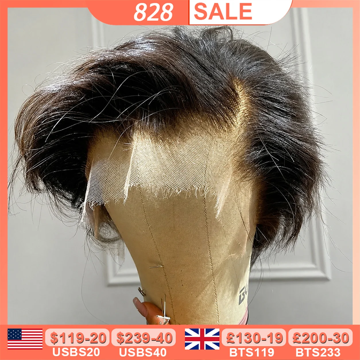 BEEOS Skinlike 13x4 HD Lace Front Human Hair Wigs Pre Plucked Short Pixie Cut Wig Brazilian Hair Wigs For Women Melting Skins