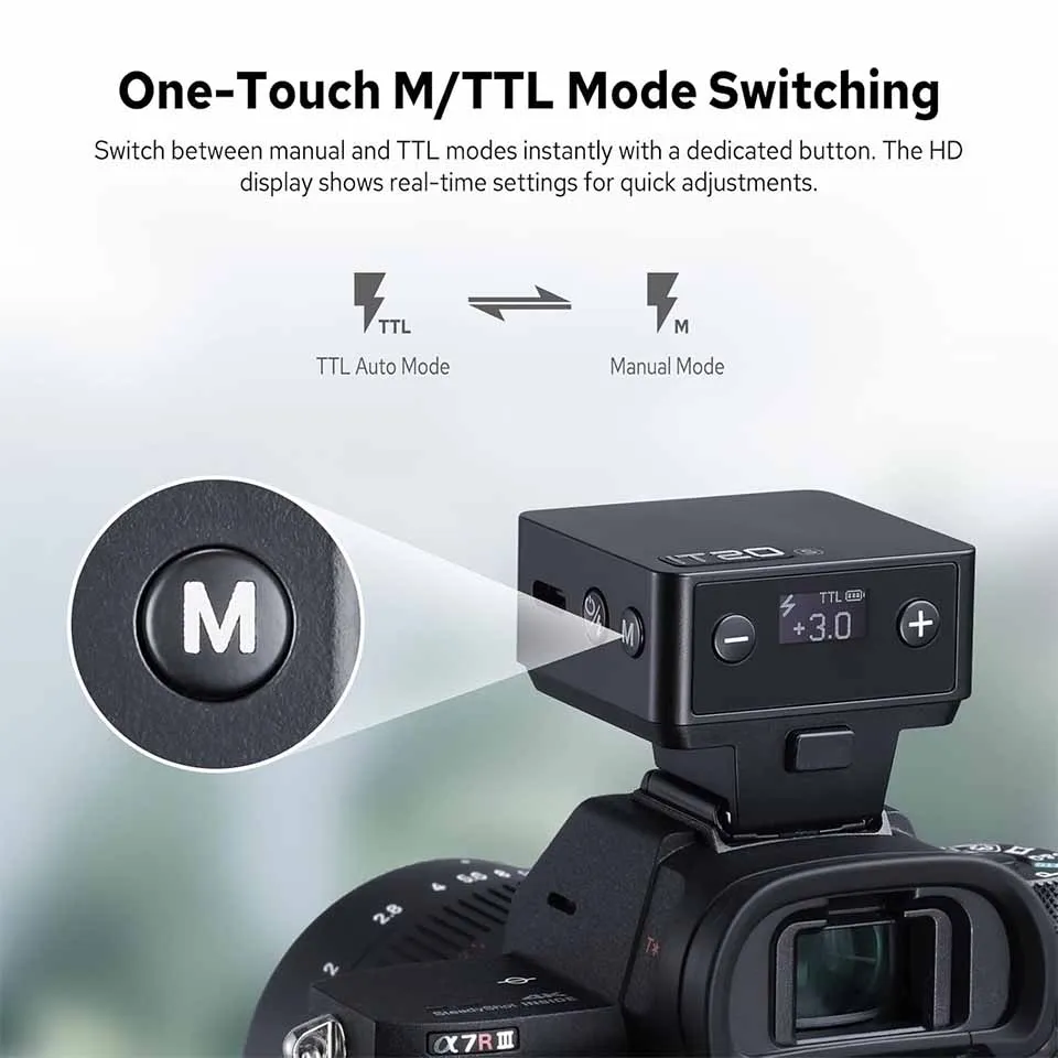 Godox IT20 On-Camera TTL Flash for Sony Canon Nikon Fujifilm Olympus Camera Flash with Precise Power Control 45g Lightweight view 2