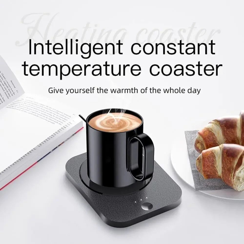 1/2pc The New Smart Thermostatic Coaster 55 Degrees Heated Milk Coffee Warm Cup Event Creative Gift Thermos Coaster