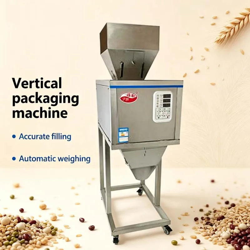

Vertical packaging machine for flour grain seed tea screw coffee bean cat food filling machine