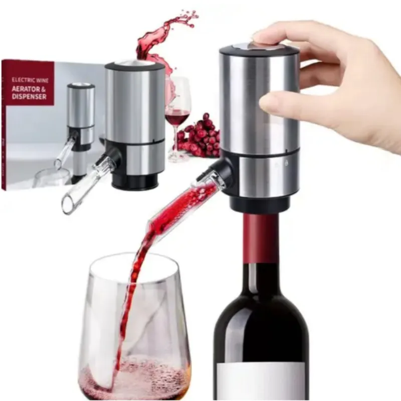 Electric Wine Decanter Sobering Dispenser With Base Quick Sobering Automatic Wine Decanter Aerator Pourer For Bar Party Kitchen