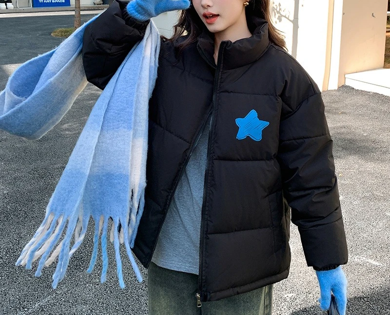 Winter Cotton Jacket Short Women's New Design Sense Small Student Hood Thickened