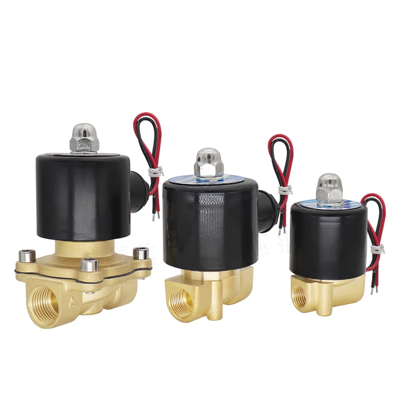 

2W Electric Solenoid Valve 1/4" 3/8" 1/2" 3/4" 1" Normally Closed Pneumatic for Water Oil Air 12V 24V 220V 110V