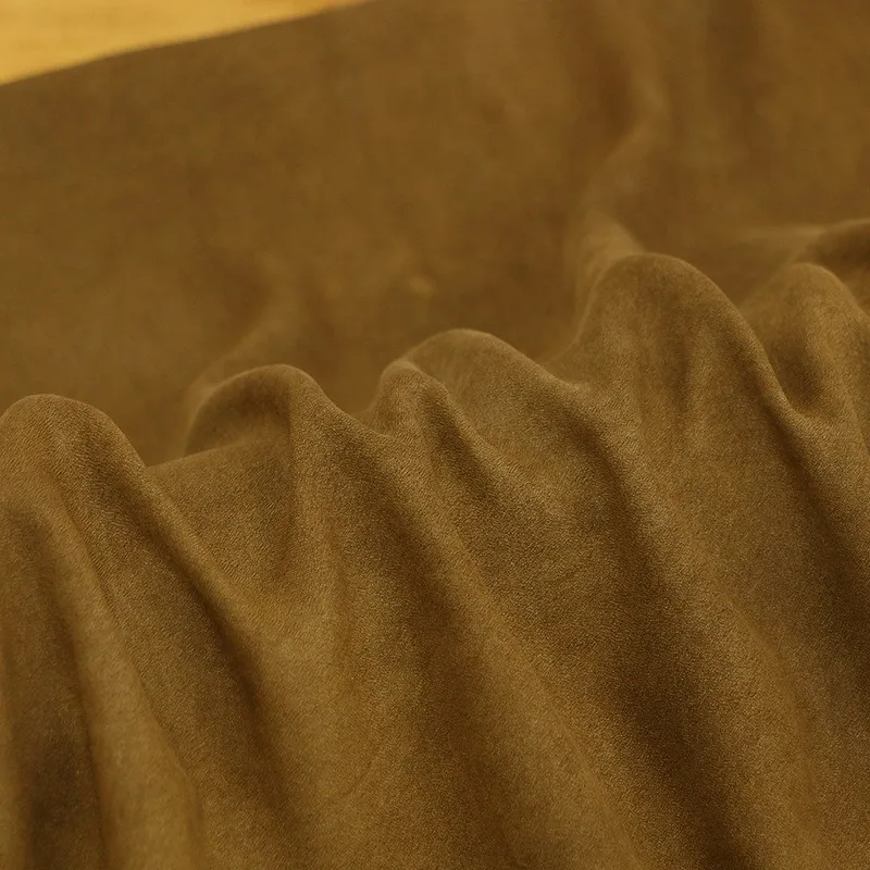 

Black tea dyed grape puree old material tussah silk 70CM narrow and niche fabric