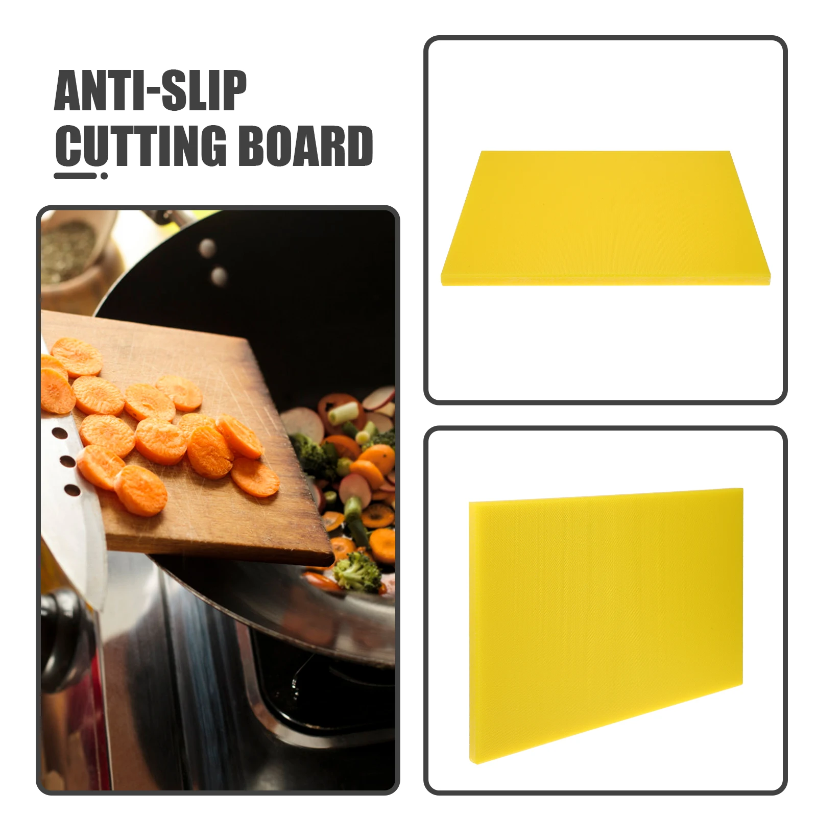 

Pe Cutting Board Anti-Slip Vegetable Meat Chopping Board Drainage Hole Smooth Easy Clean Heavy Duty For Home