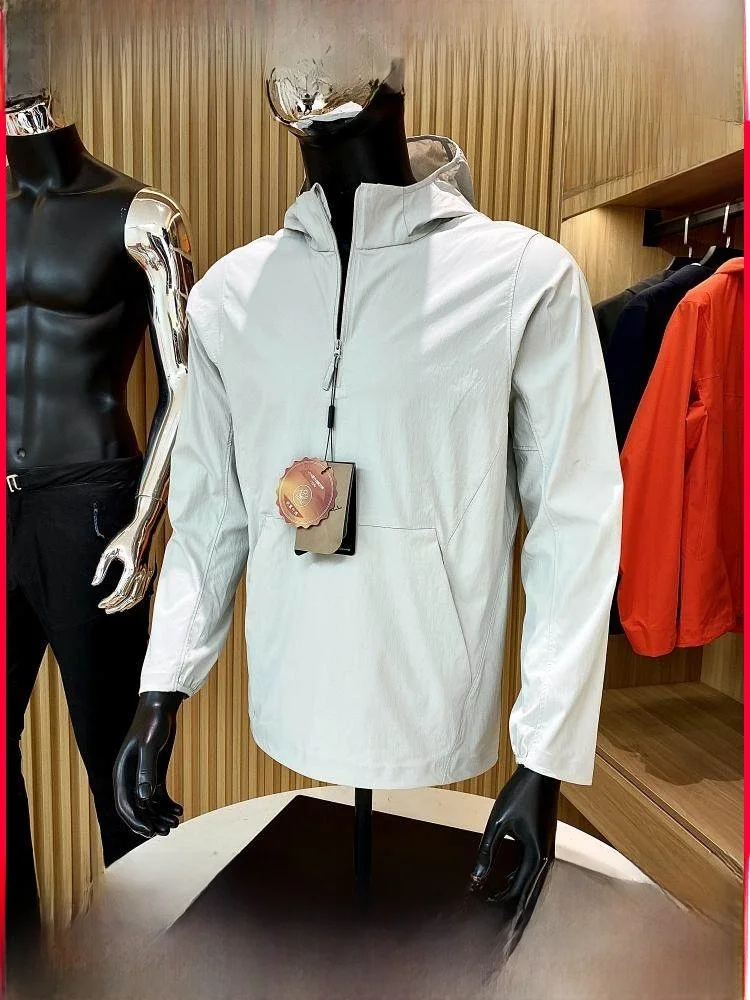 

Мужское водонепроницаемое ветрозащитное пальто Jaet на молнии Pred Glue Bird Flng Sle Stand Fit Long Sve с капюшоном