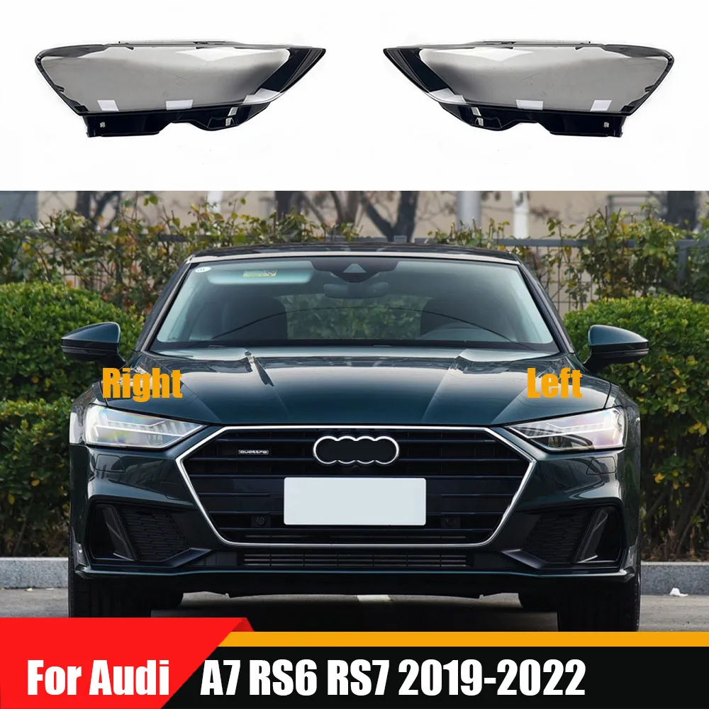 

For Audi A7 RS6 RS7 2019-2022 Headlamp Cover Transparent Mask Lamp Shade Headlight Shell Lens Replace The Original Lampshade