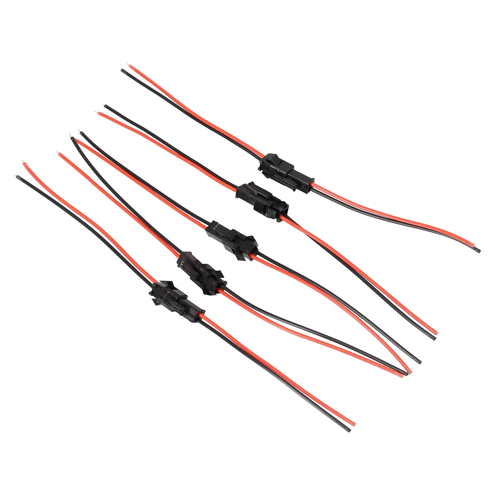 Cabo adaptador de conector fêmea macho, cabo de borracha preta, plugue macho fêmea para linha de conexão de terminal de driver de luz led