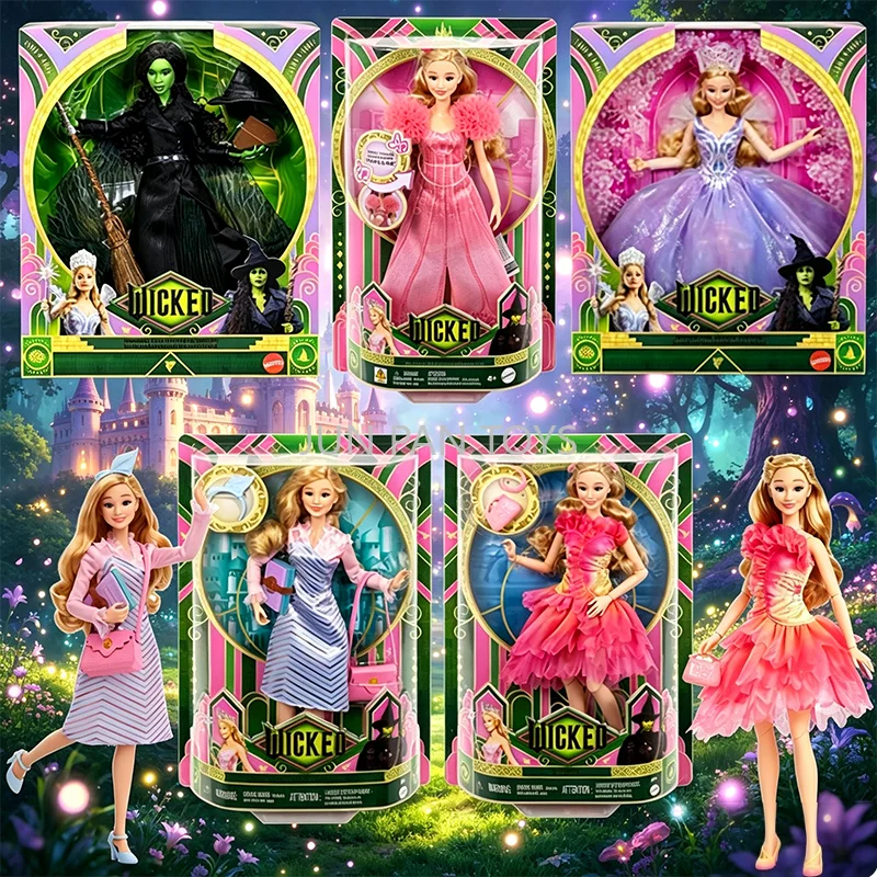 Original Universal Wicked Glinda Elphaba Electronic Musical Fashion Doll Movie Characters 12-Inch Figure Collectible Gift Toys
