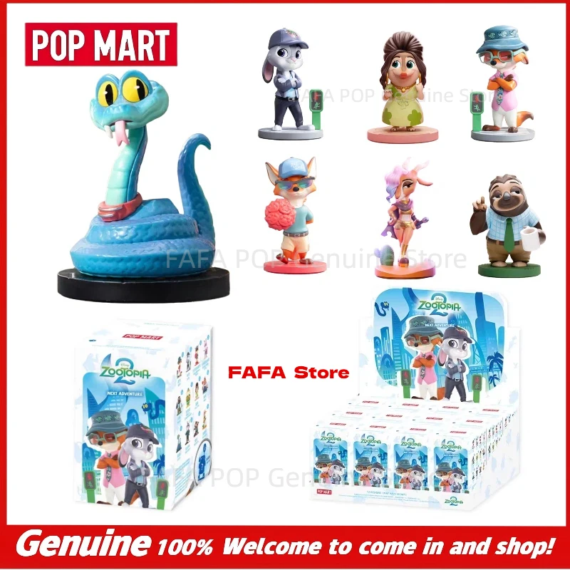 

Genuine POPMART Disney Zootopia Series Collectible Figurines Blind Box Trendy Gifts Animal Crossing Statue Toy New