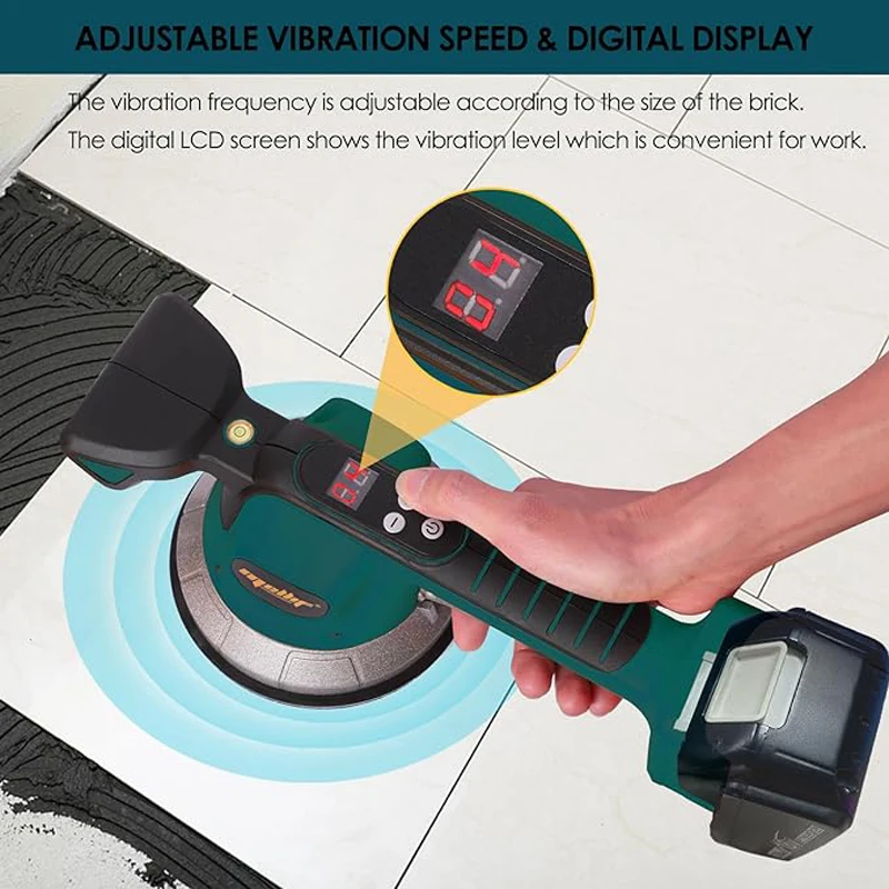 เครื่องสั่นกระเบื้องไร้สายสำหรับ Makita 18V เครื่องดูดแบตเตอรี่เครื่องปูกระเบื้องเครื่องสั่นพื้นอัตโนมัติปรับระดับกระเบื้องผนังเครื่องมือไฟฟ้า