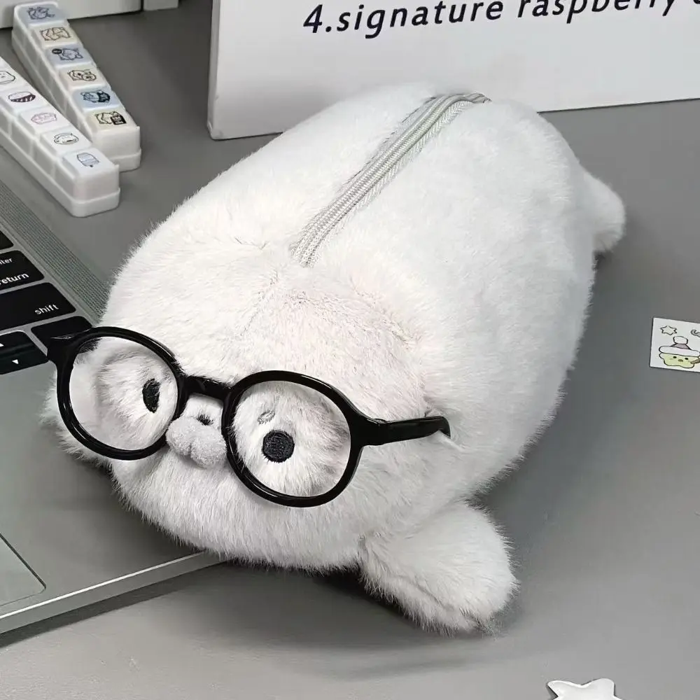 Funny Seal Pencil Case High Aesthetic Value Storage Bag Stationery Bag Large Capacity Pen Box for Students - view 5