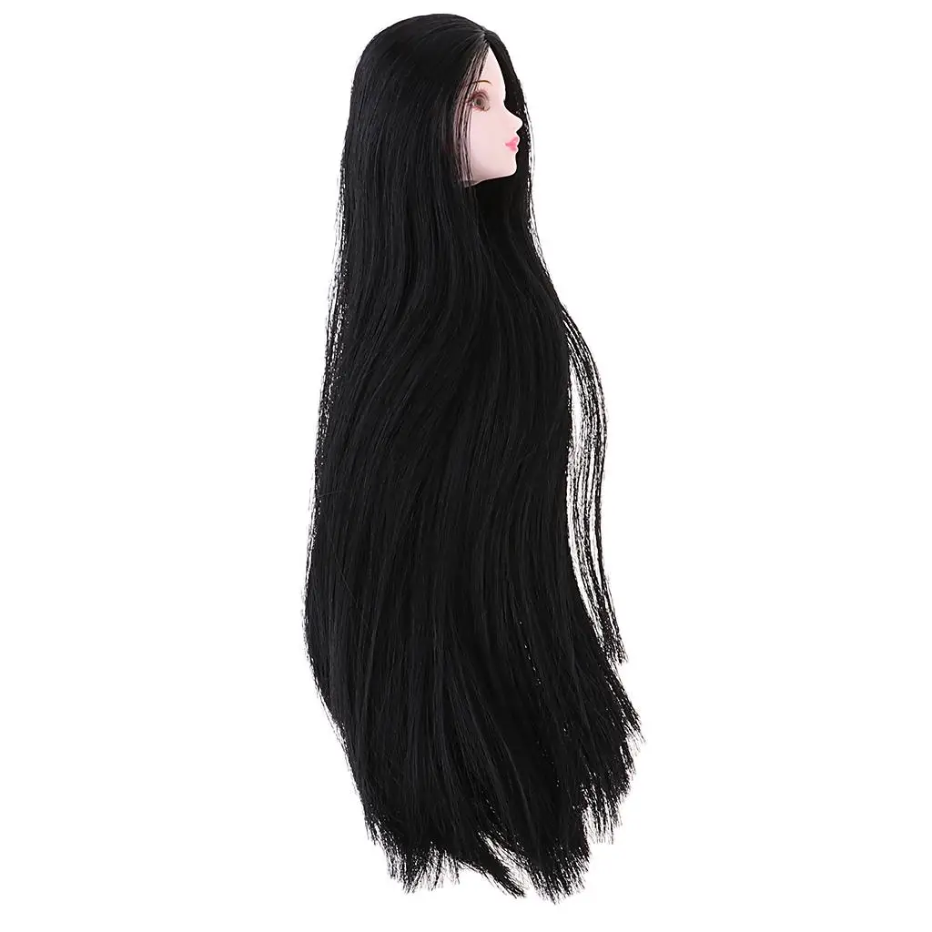 Doll Head Sculpt Hair with Wig 1/6 BJD Girl Mold Ball Jointed Dolls Accessories for Dollfie DIY Making