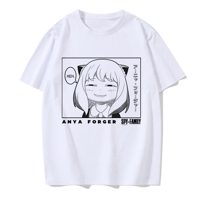 Shirt Anya Forger Anime spy x family T Shirt Kawaii Cartoon Mens/Women Tops Harajuku Unisex Fashion Streetwear Manga Tshirt