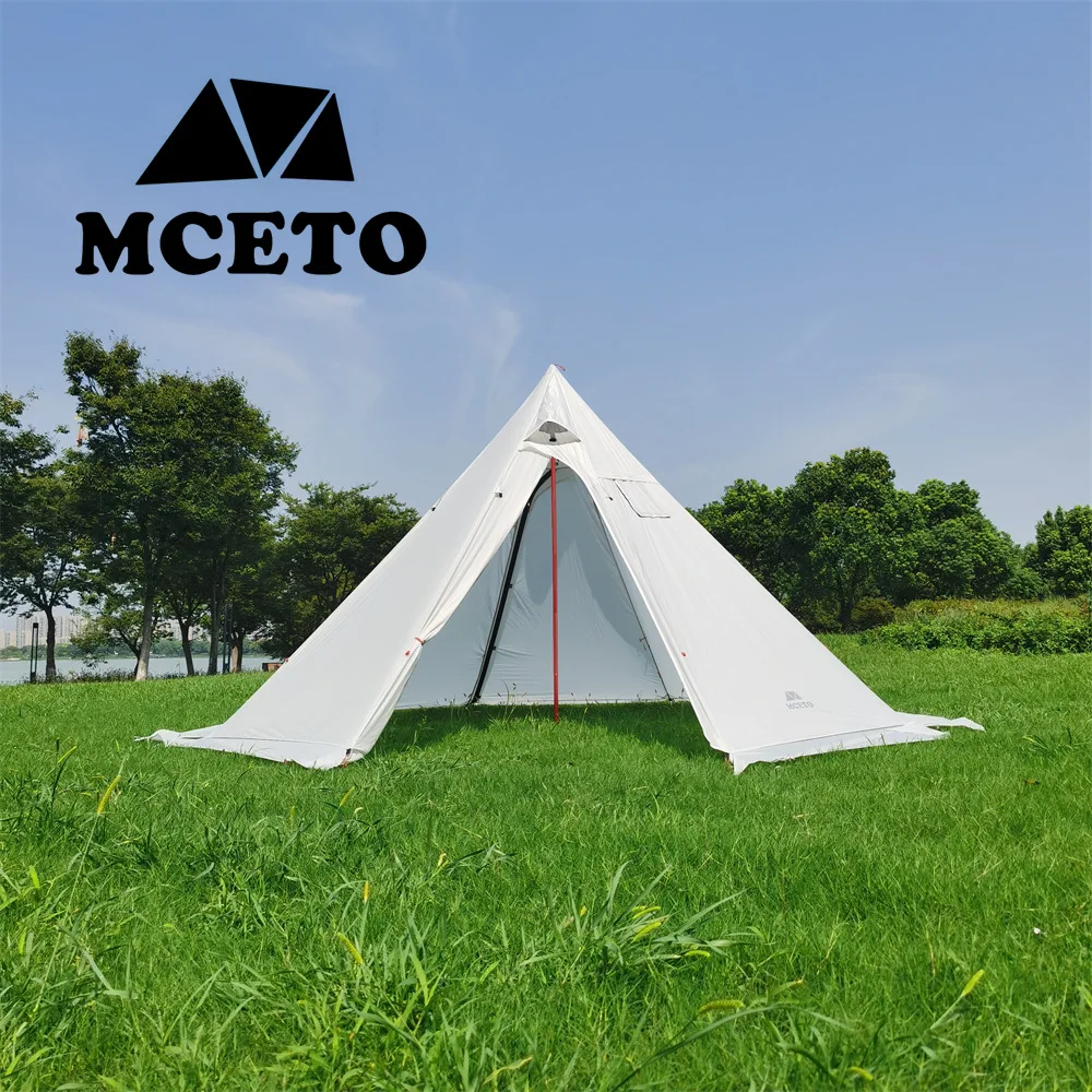 Namiot typu Hot Tent MCETO TINGXUE 320/400/500PRO, zimowa osłona śnieżna, piec na drewno z kominiarem do kempingu, namiot typu Great Pyramid.