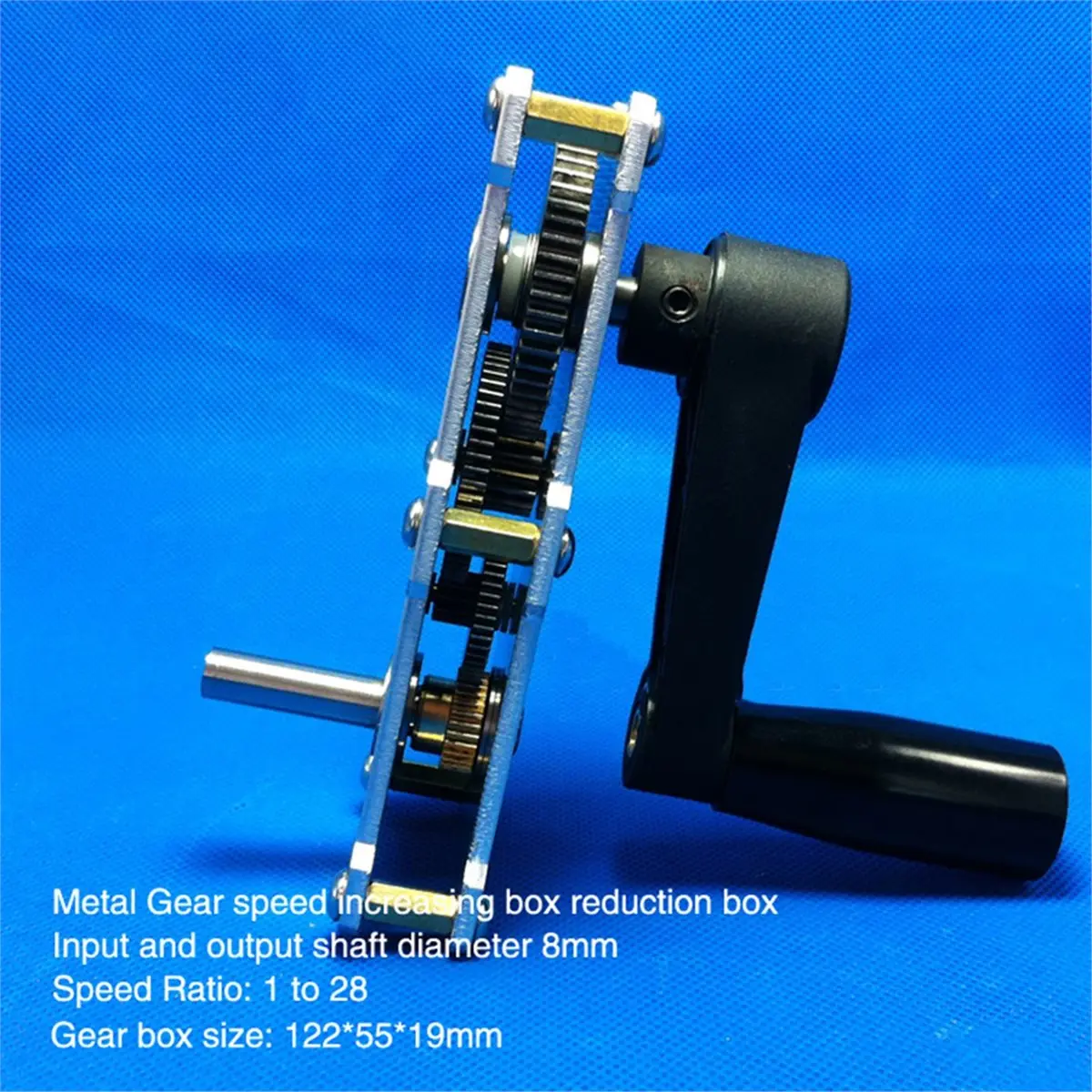 a43i]-metal-gear-reducer-box-accelerator-large-torque-accelerator-reducer-with-crankhigh-torque-accelerator
